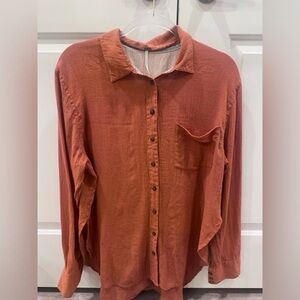 Free People Terracotta Blouse